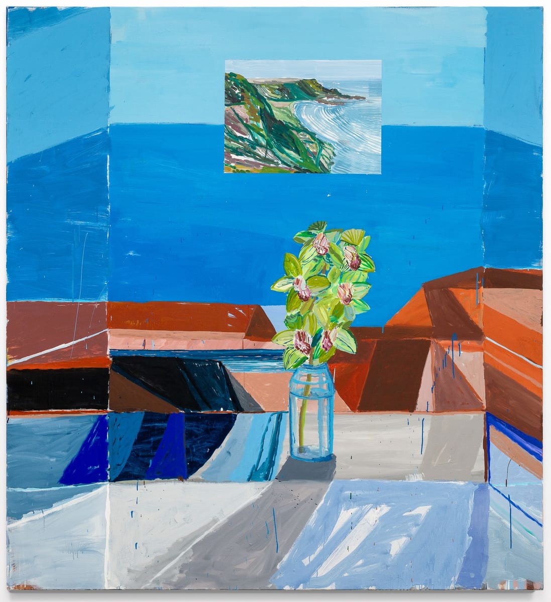 Seatown Screenshot, Sea Room, Ocean Bath, Green Orchid Still Life by Sally Anderson