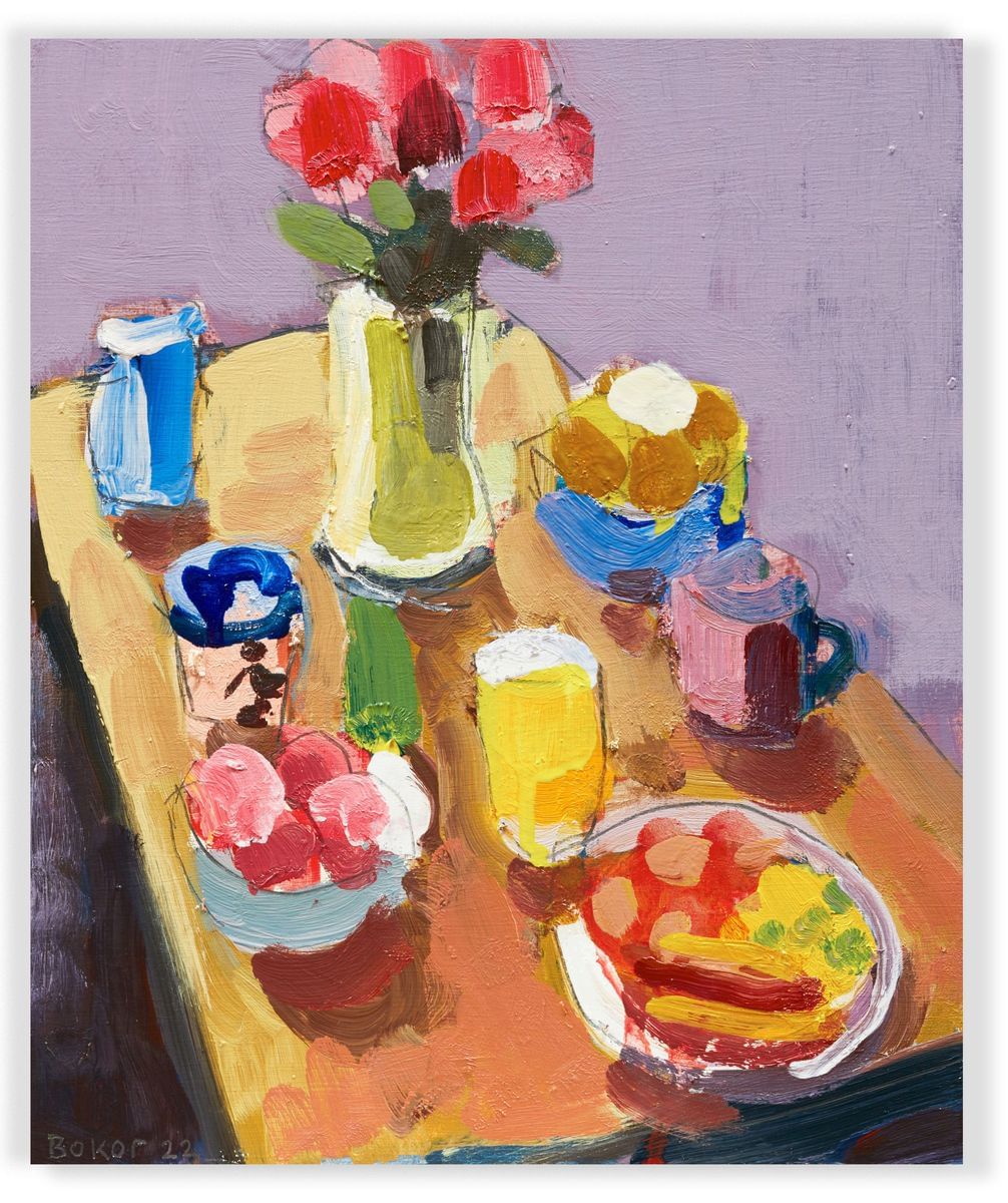 John Bokor - Breakfast Roses Study