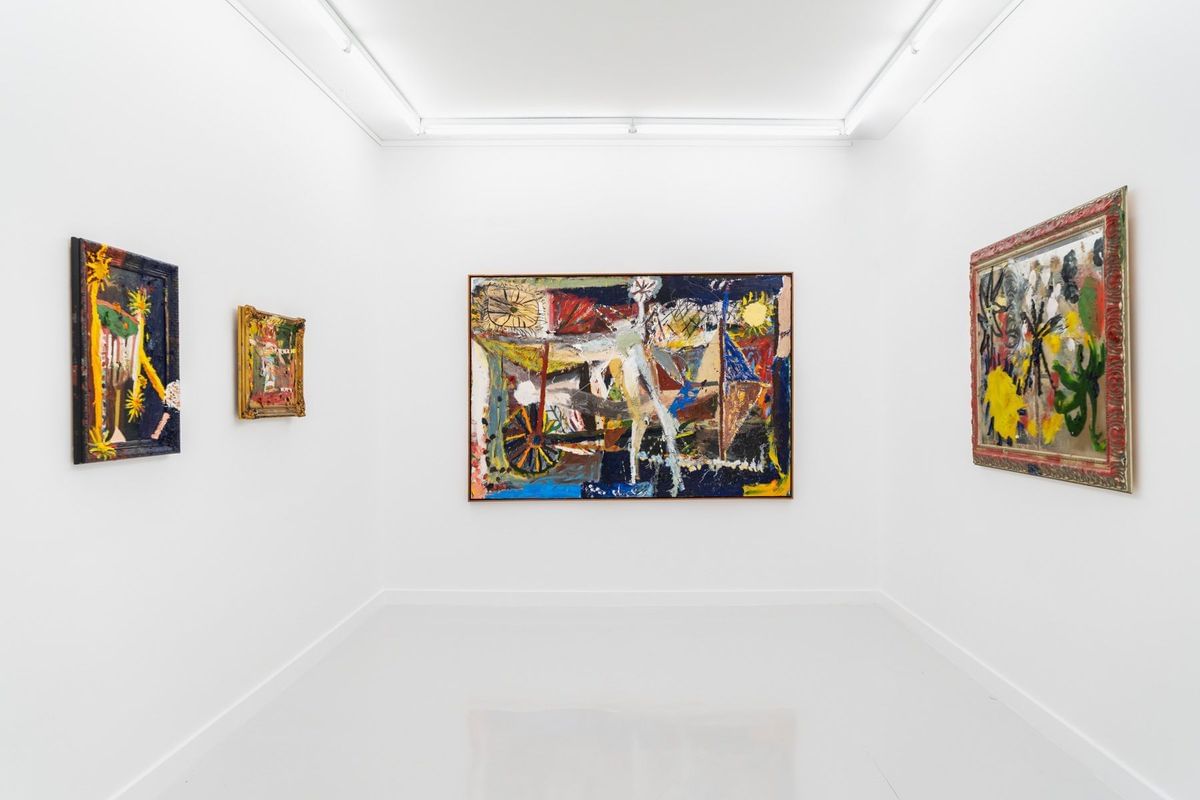 James Drinkwater - INSTALLATION VIEW 'You Could Just Make a Painting and Write it all in There — New Paintings from the Slip Room'