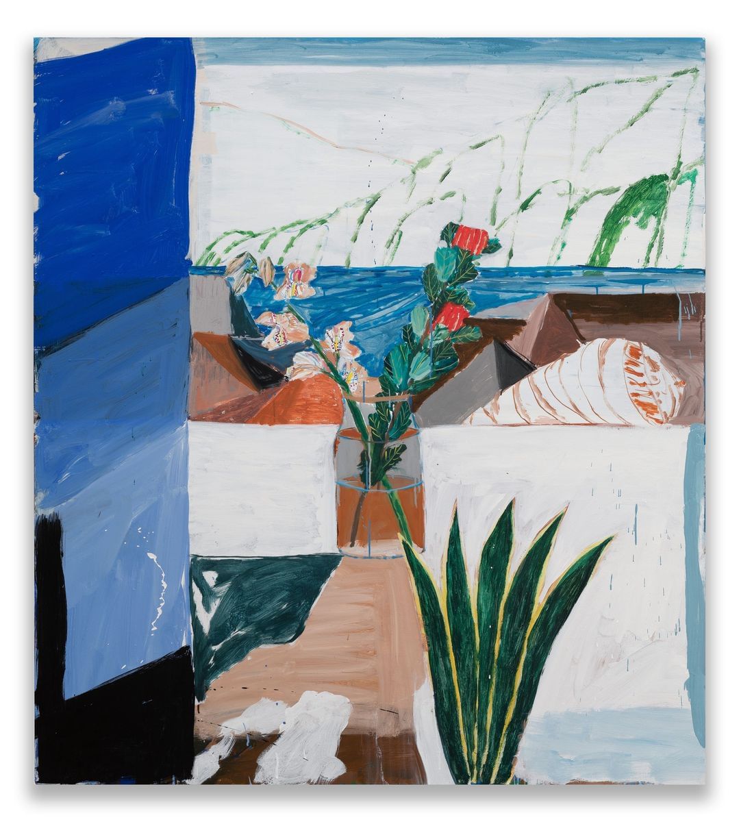 Sally Anderson - Blue View. Cite Rousseau Plant and Cut Flowers Holding the Sea