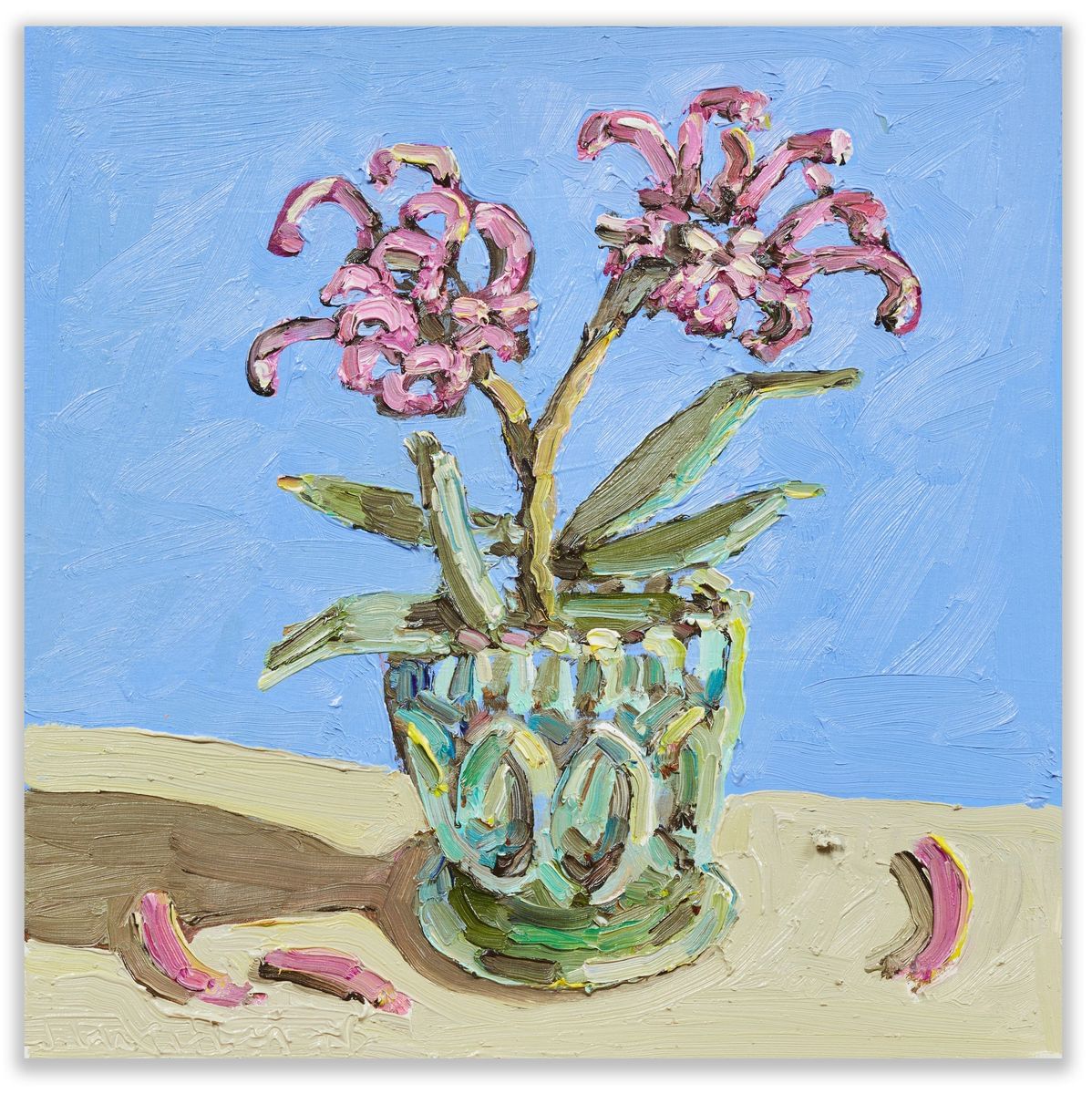 Jane Guthleben - Pink Spider Flower in Egg Cup