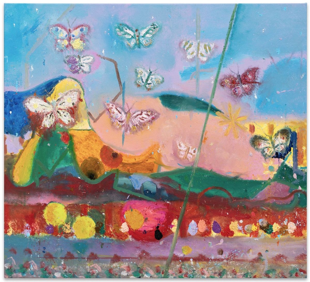 Rhys Lee - Reclining with Butterflies