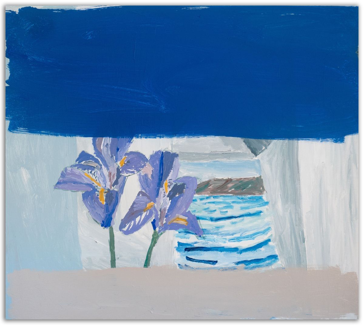 Sally Anderson - Half Blue, Blue Mountains Iris, 15th Century Hastings Room, Bonnard's Sea View