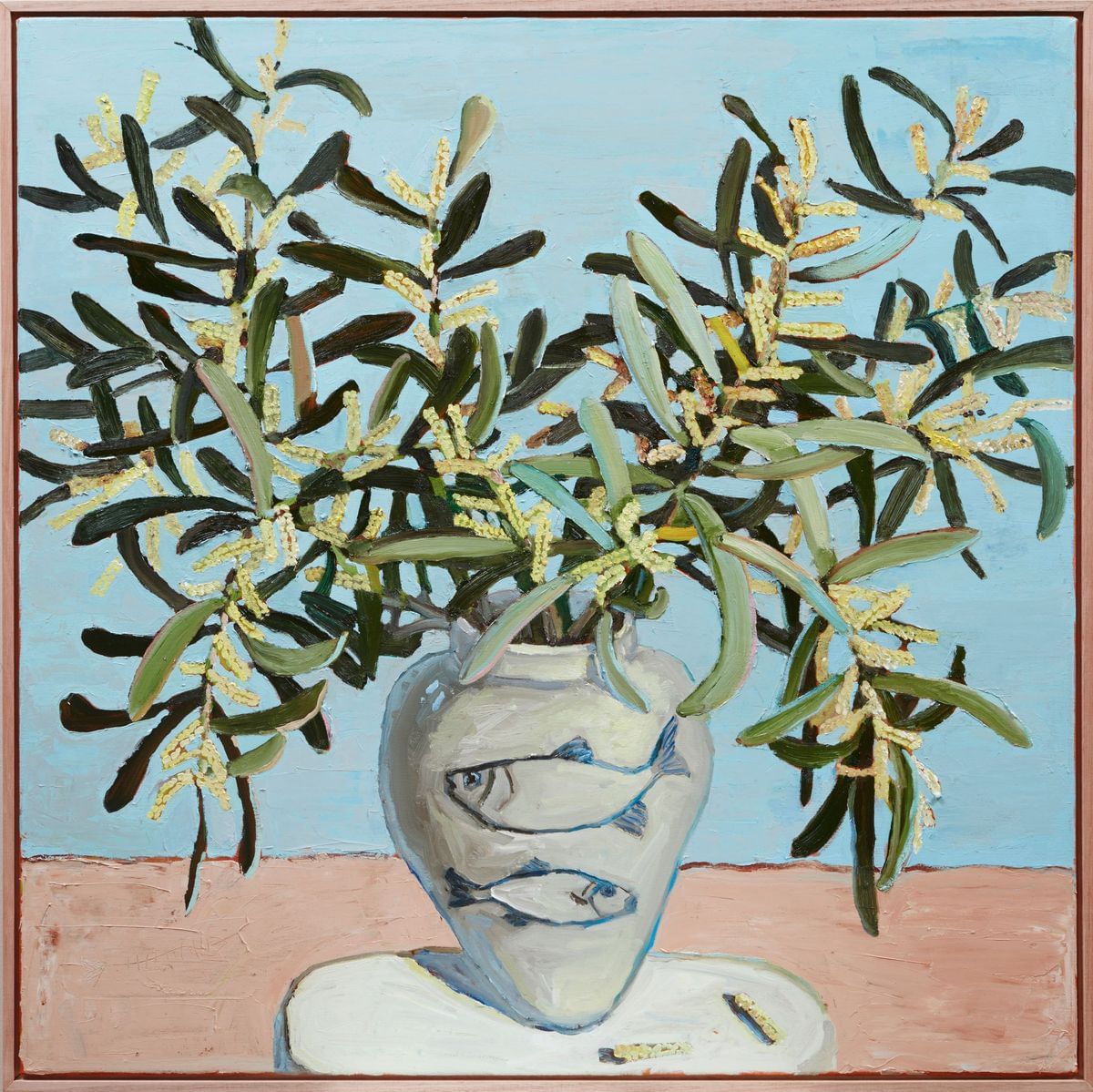 Jane Guthleben - Sydney Golden Wattle And Mullet Vase