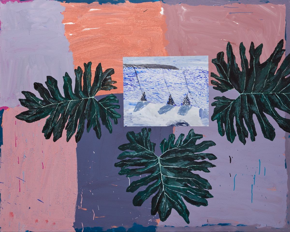 Cut Out Studio Philodendron Leaves With Lennox Point Lookout by Sally Anderson
