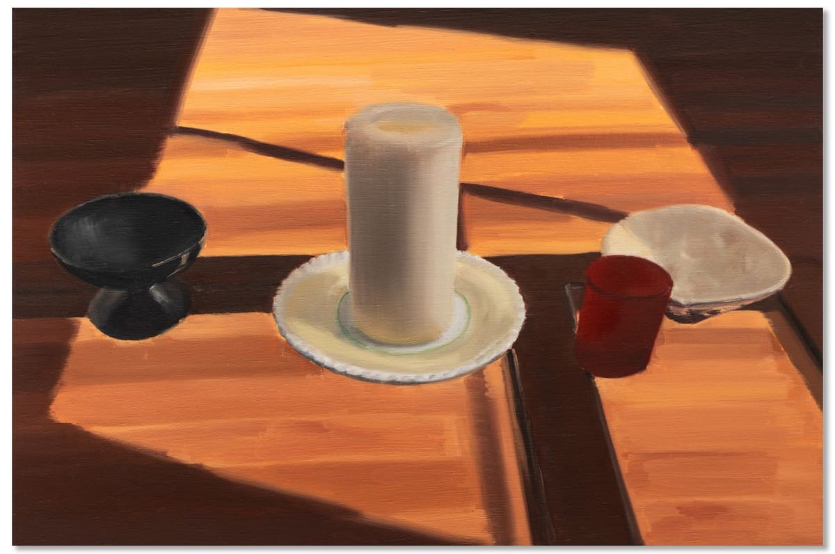 Cosima Scales - Pooling Sun, Glass Table