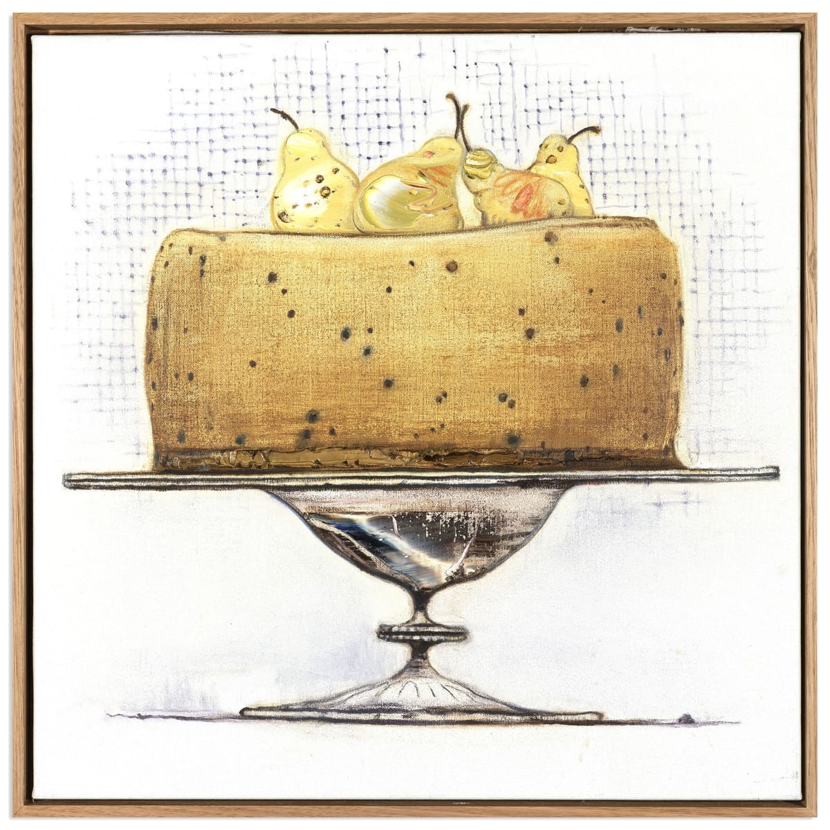 TM PEAR CAKE oil on linen 60x60cm