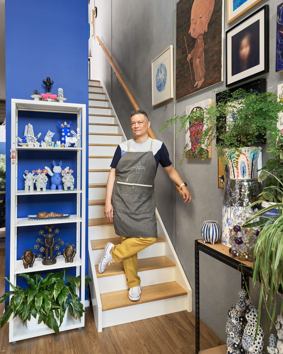 Vipoo Srivilasa in his Clay LAB studio by Matthew Stanton