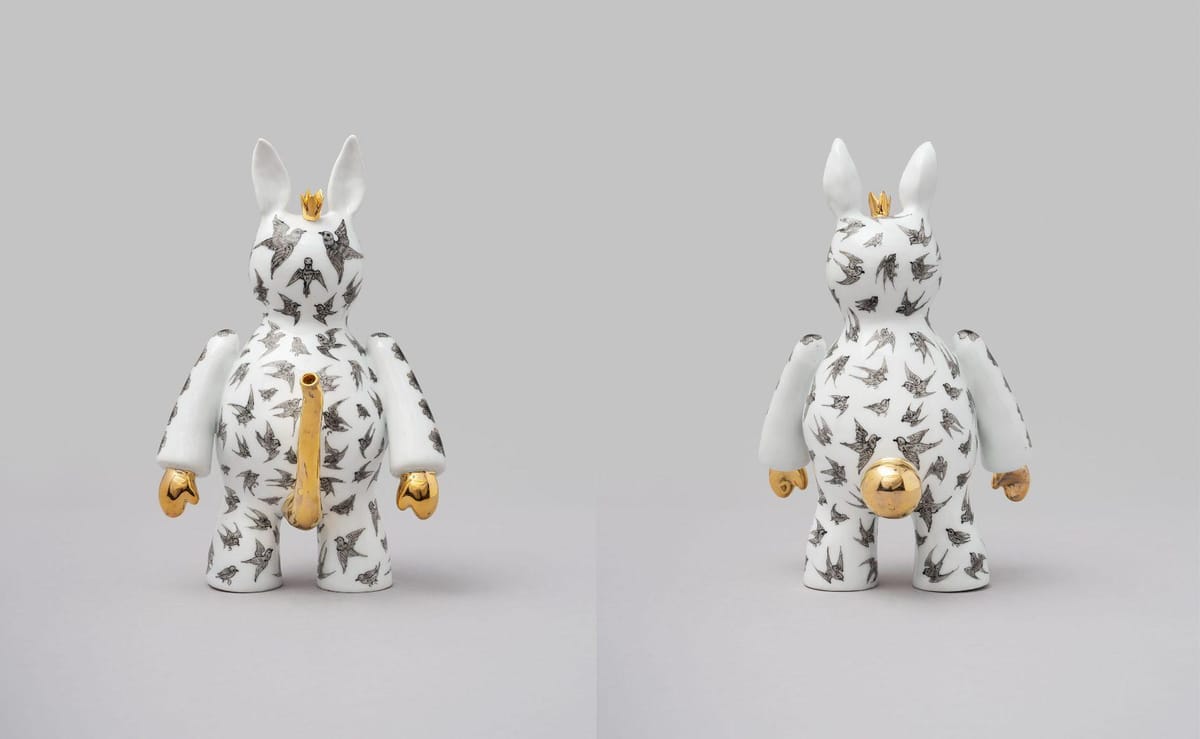 Vipoo Srivilasa - Rabbit Teapot (front and back)
