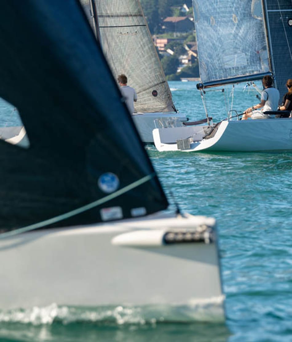 Neues Esseboats Regattaformat erfolgreich gestartet: Esseboats auf dem See.