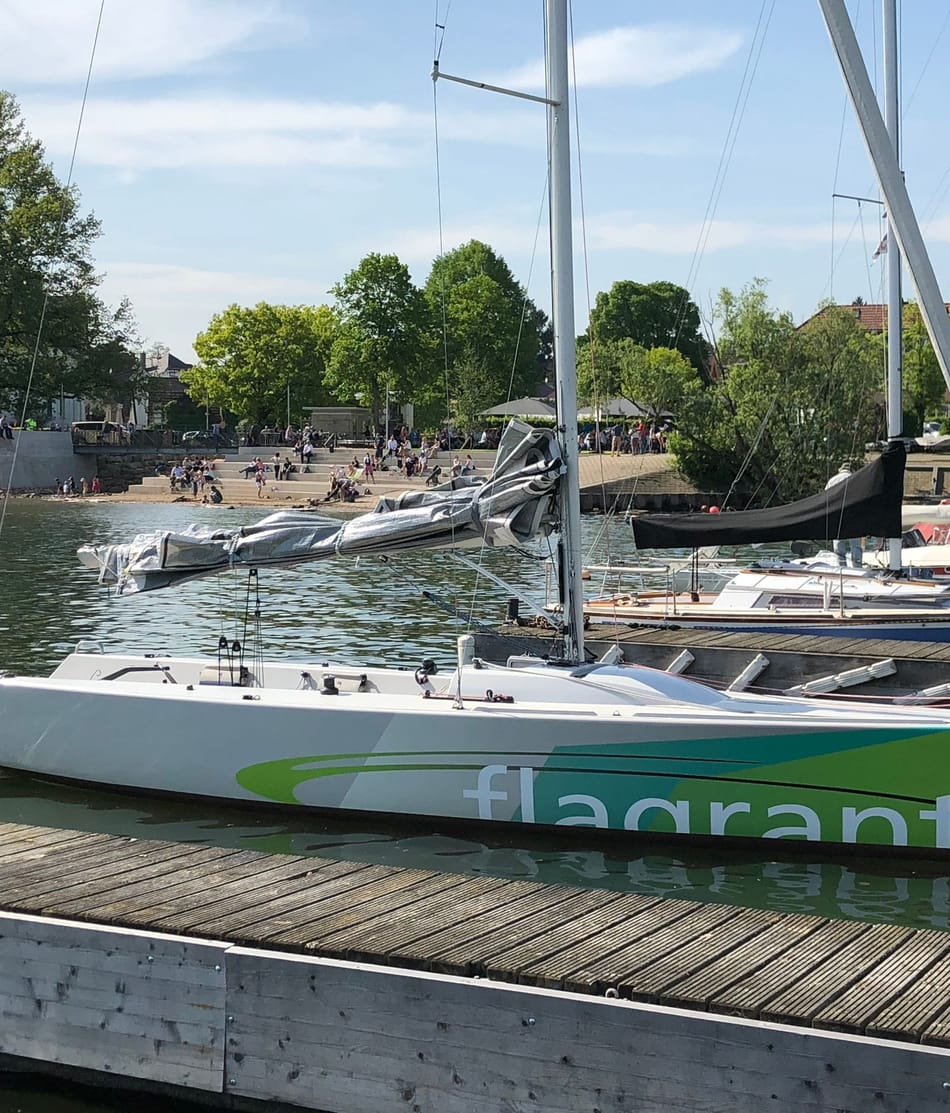 Esse 850 Segelboot goes Silverruder. Ruhig angelegt.