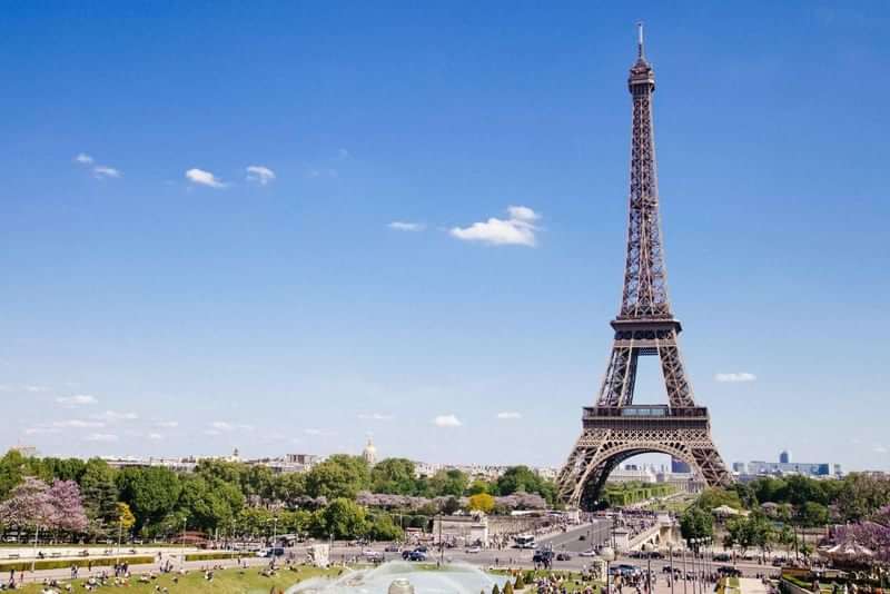 Eiffel Tower in Paris, ideal for immersive French language travel experiences.