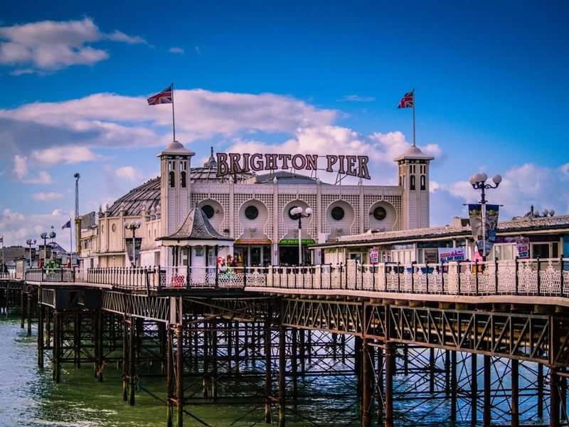 Brighton Pier, England - a colorful maritime experience in English language learning.
