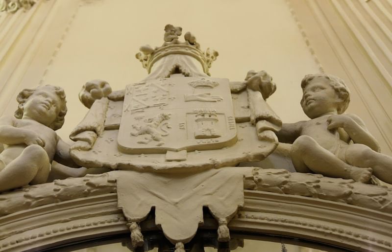 A historic coat of arms, symbolizing local culture and heritage.