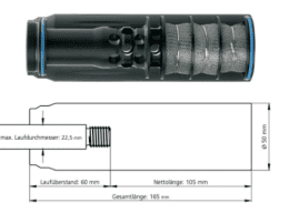Schalldämpfer ERA Silencer SOB3D (inkl. Dämpfergewindebuchse)
