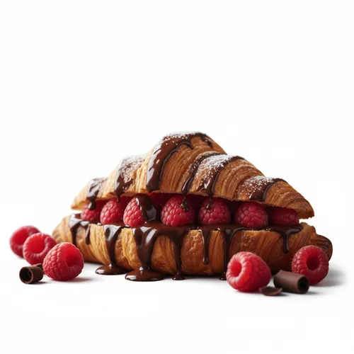 Dark chocolate raspberry croissant (big)