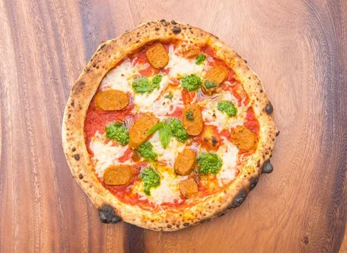 Vegan Spicy Thai Chorizo Pizza