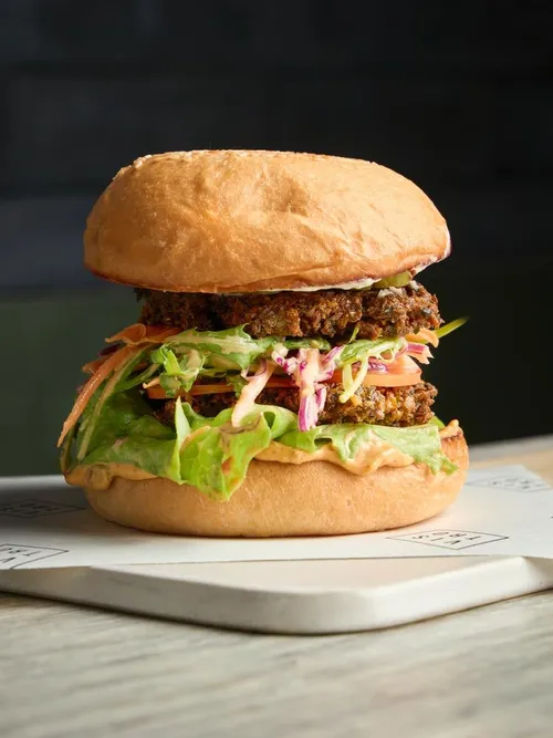 Smashed Felafel Burger