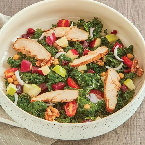 Quinoa Salad with Grilled Chicken Breast and Truffle Sauce