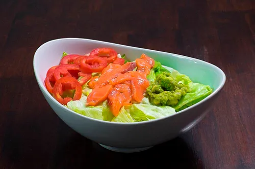 Smoked Salmon and Guacomole Salad