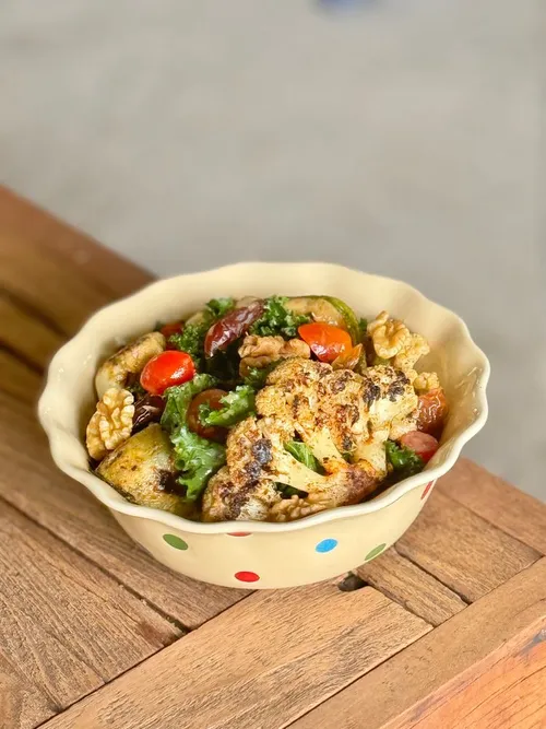 Grilled cauliflower & Zucchini Salad