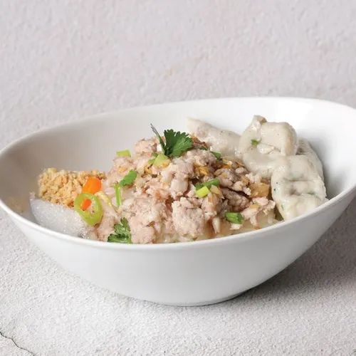 ก๋วยเตี๋ยวหมูสับลูกชิ้นปลาพิเศษ (น้ำ/แห้ง/ต้มยำ)