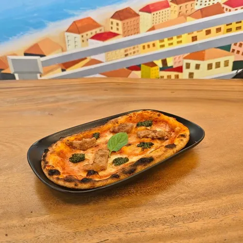 Spicy Vegan Sausage Kra Prow Pizza