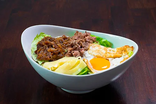 Thai French Beef Stir-Fry and Cheddar Cheese Salad