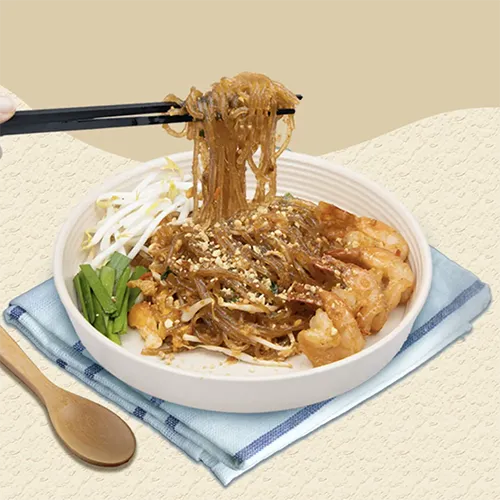 ผัดไทยวุ้นเส้นกุ้งสด