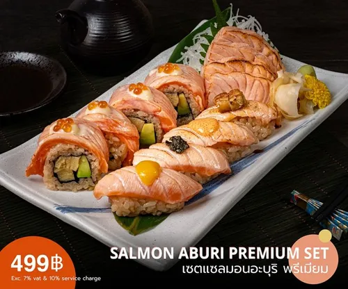salmon aburi premium set