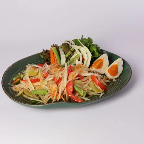 ส้มตำไทยไข่เค็ม
