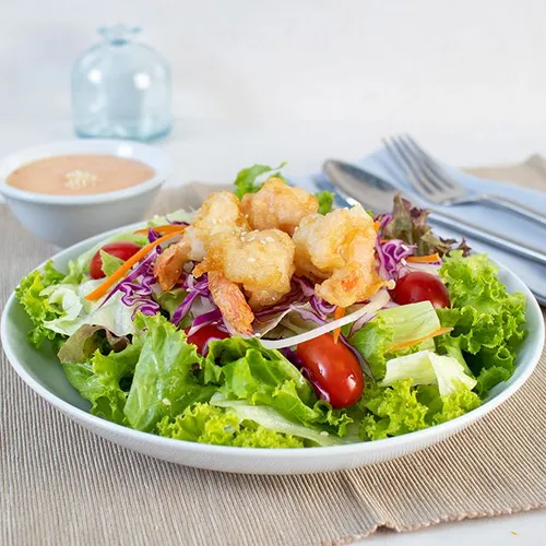 สลัดกุ้งทอด