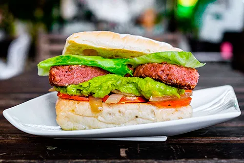 Beyond Meat Guacamole Burger Panino