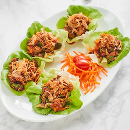 Leaf-wrapped Spicy Mushroom