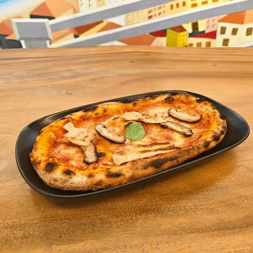 Vegan Chicken and Mushroom Pizza