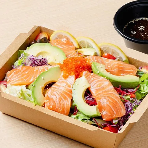 Salmon avocado salad