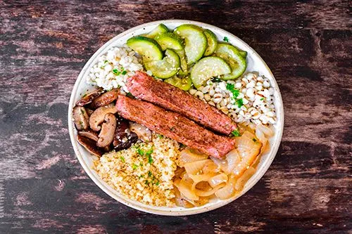 Vegan Sausage Quinoa Bowl