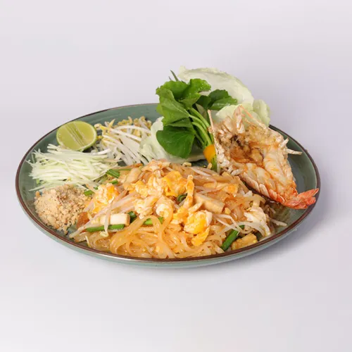 ผัดไทยกุ้งแม่น้ำ 1 ตัว
