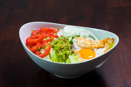 Guacamole and Fried Egg Salad