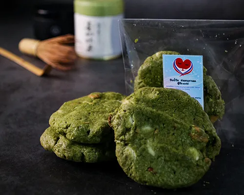 Soft cookie Green tea white chocolate cashew nut
