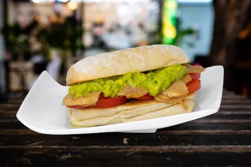 Vegan Chicken and Guacamole Sandwich