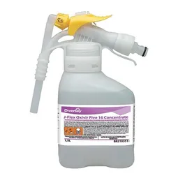 Oxivir é um limpador desinfetante nível intermediário para ambientes hospitalares formulado a base de peróxido de hidrogênio acelerado.