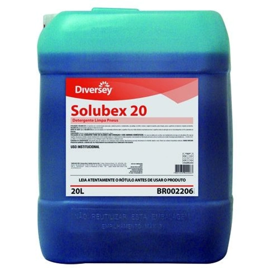 Solubex 20 - Características Não deixa resíduos nem mela os pneus Eficiente no uso Alta qualidade no acabamento de pneus Secagem...