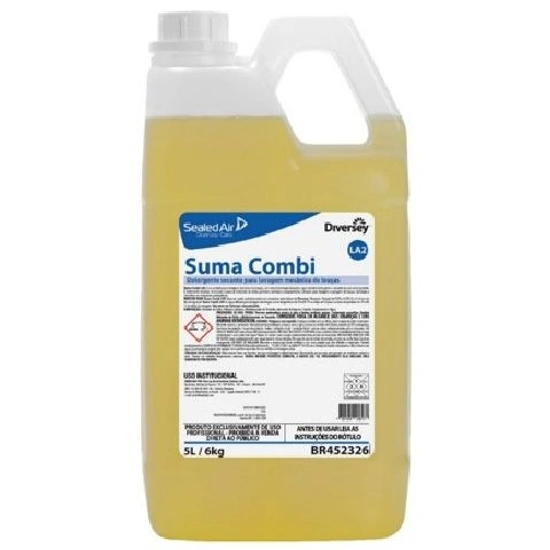 Suma Combi - Detergente e secante em um único produto, garante secagem rápida, remove gordura e alimentos secos.