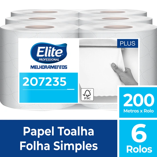 O Papel toalha PLUS em rolo folha simples possui coloração extra branca. Pode ser usado para secar as mãos em banheiros e cozinhas, assim como na limpeza de vidros e para absorção de líquidos em mesas