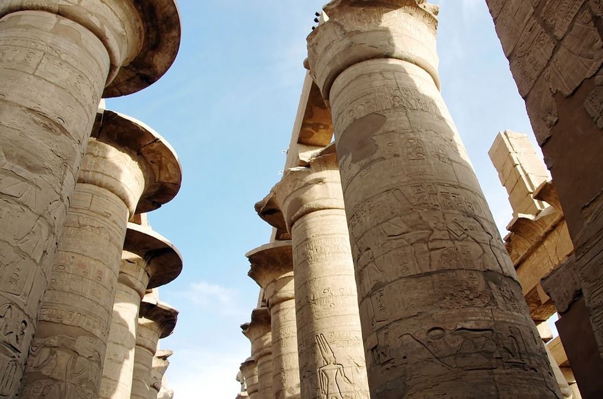 Columnas en Templo de Luxor