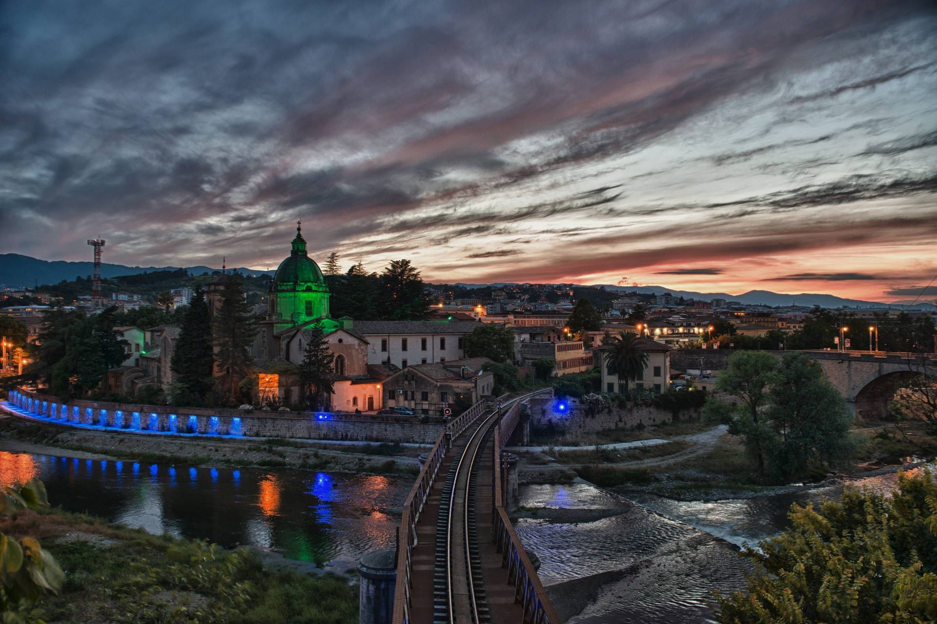 Cosenza al atardecer