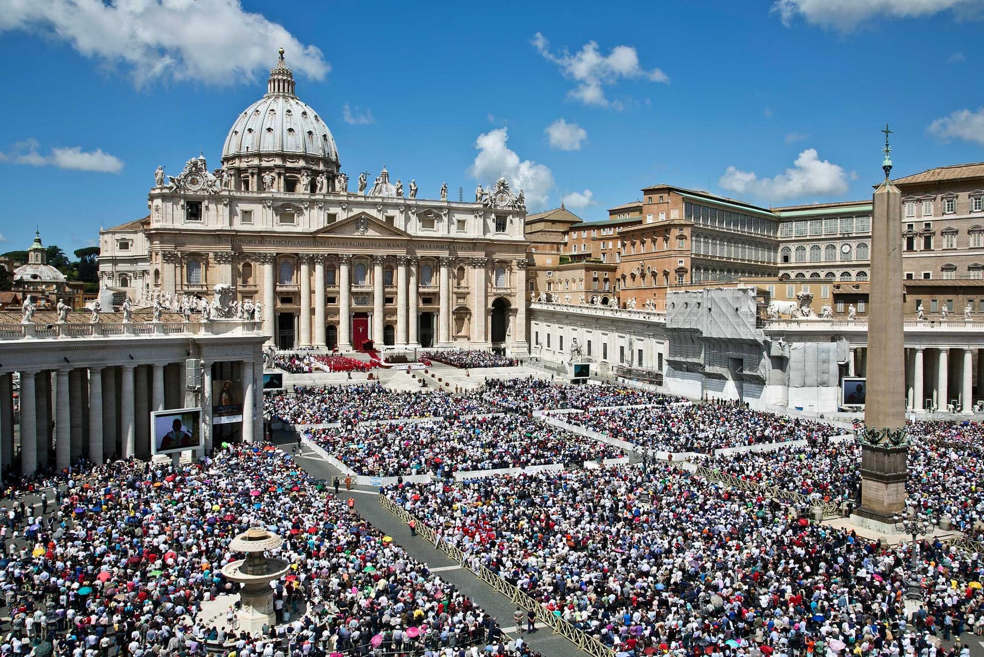La plaza del Vaticano durante la Audiencia Papal