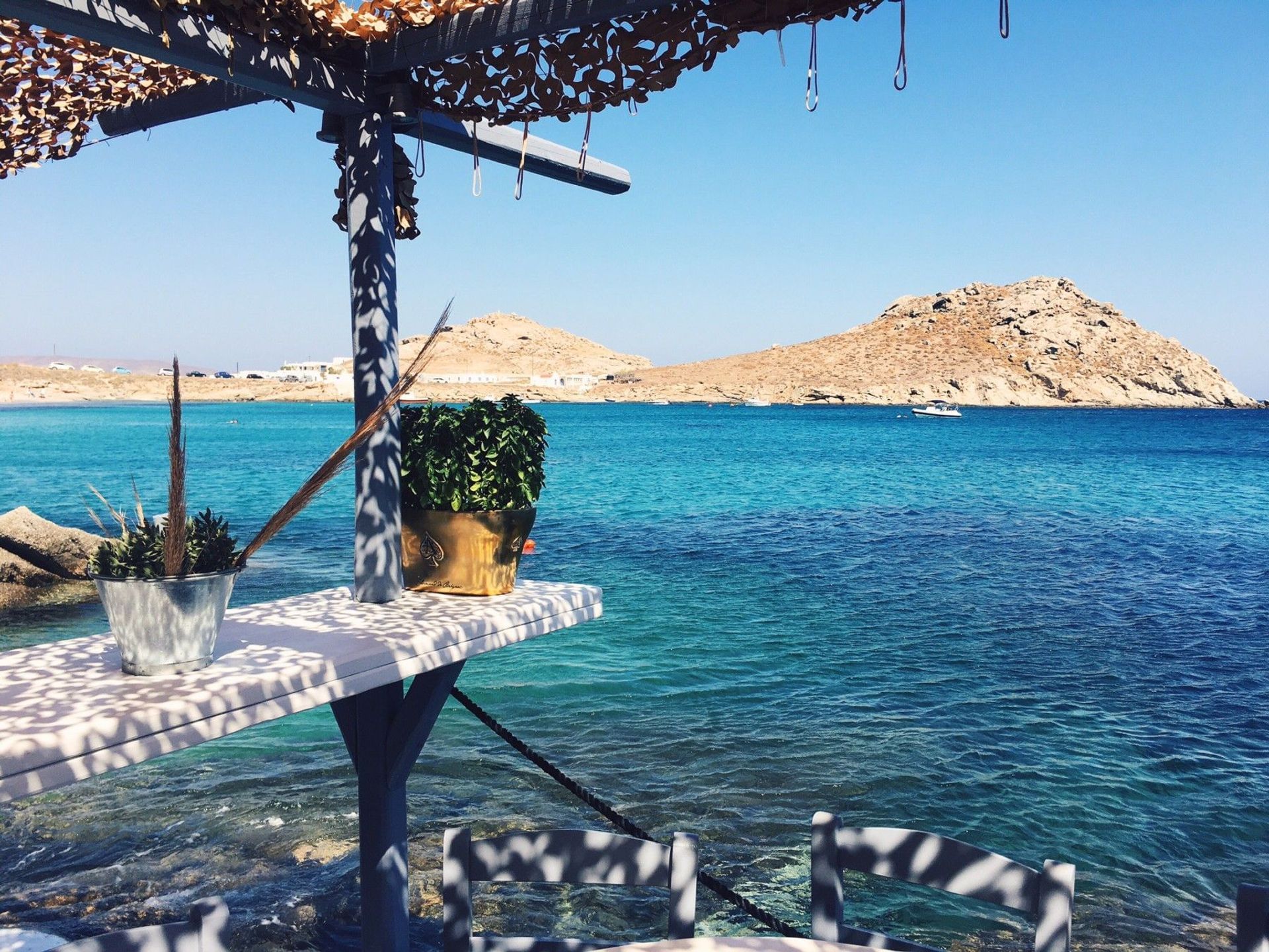 The blue waters of the Aegean