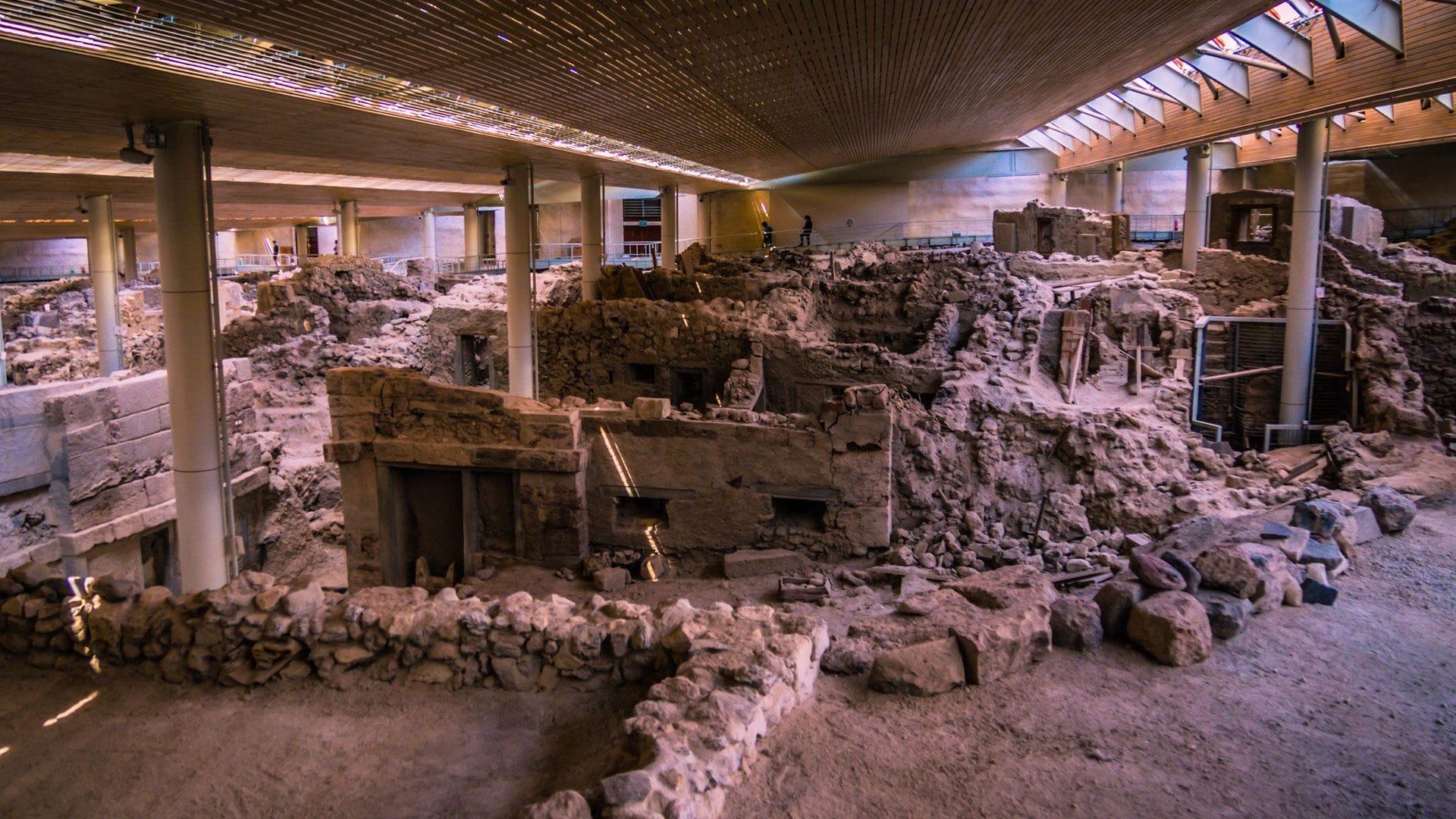 Excavaciones en Akrotiri